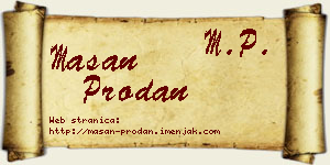 Mašan Prodan vizit kartica
